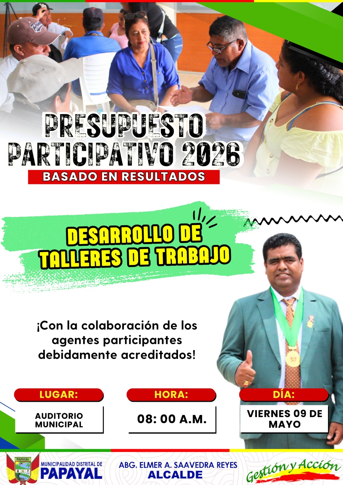𝐈𝐍𝐕𝐈𝐓𝐀𝐂𝐈Ó𝐍 𝐀 𝐏𝐀𝐑𝐓𝐈𝐂𝐈𝐏𝐀𝐑 𝐄𝐍 𝐋𝐎𝐒 𝐓𝐀𝐋𝐋𝐄𝐑𝐄𝐒 𝐃𝐄𝐋 𝐏𝐑𝐄𝐒𝐔𝐏𝐔𝐄𝐒𝐓𝐎 𝐏𝐀𝐑𝐓𝐈𝐂𝐈𝐏𝐀𝐓𝐈𝐕𝐎 2026